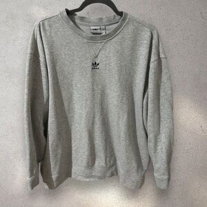 Adidas medium gray crew neck sweatshirt size large oversized